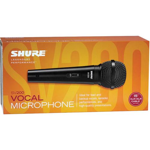 Shure SV200-W Cardioid Dynamic Microphone with Cable - Rock and Soul DJ Equipment and Records