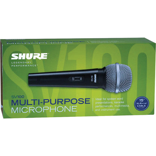 Shure SV100-WA Handheld Cardioid Dynamic Microphone with Accessories - Rock and Soul DJ Equipment and Records