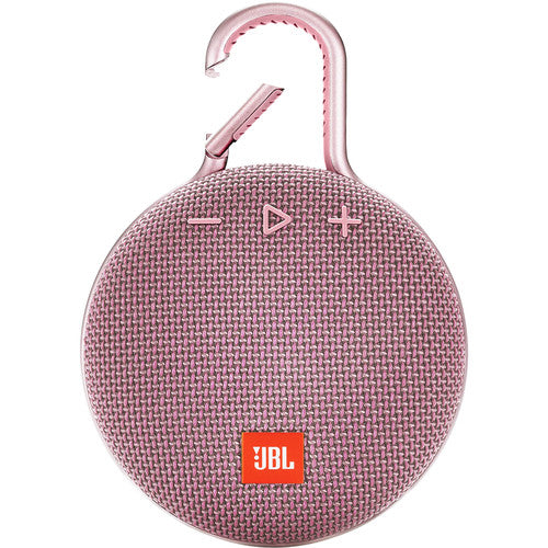 JBL Clip 3 Portable Bluetooth Speaker (Dusty Pink) - Rock and Soul DJ Equipment and Records