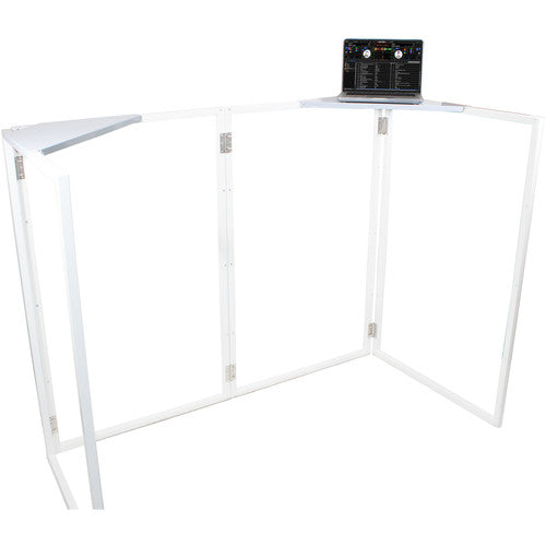 ProX XF-CSW X2 Aluminum Corner Shelf for DJ Facade (Pair, White) - Rock and Soul DJ Equipment and Records