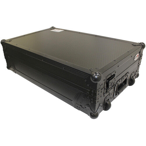 ProX Flight Case with Shelf and Wheels for Pioneer XDJ-XZ System (Black on Black)