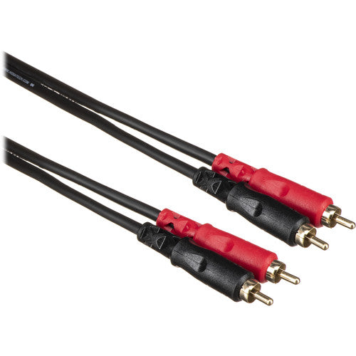 Hosa Technology 2 RCA Male to 2 RCA Male Dual Cable (Nickel Contacts) - 20' - Rock and Soul DJ Equipment and Records