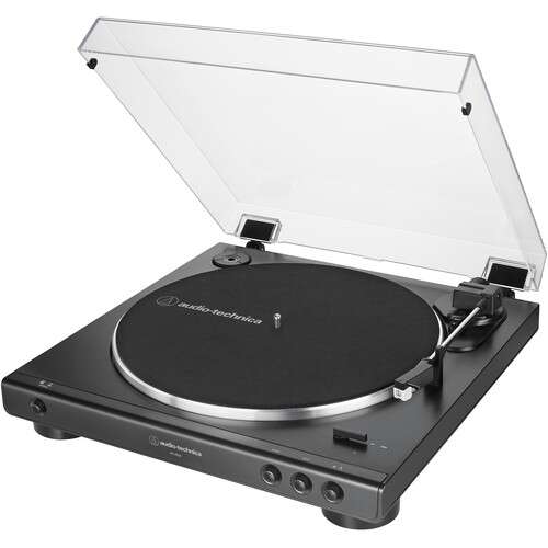 Audio-Technica Consumer AT-LP60X Stereo Turntable (Black) + Free Lunch Box - Rock and Soul DJ Equipment and Records