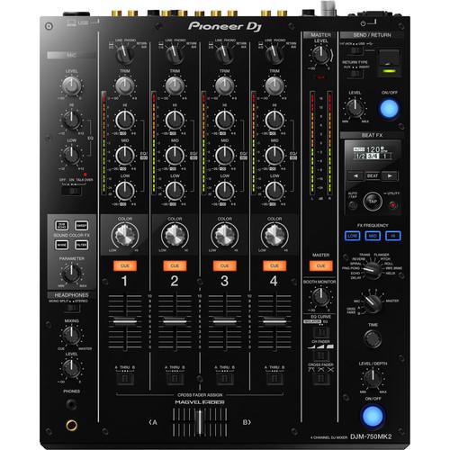 Pioneer DJ DJM-750MK2 4-Channel Professional DJ Club Mixer with USB Soundcard (Open Box)