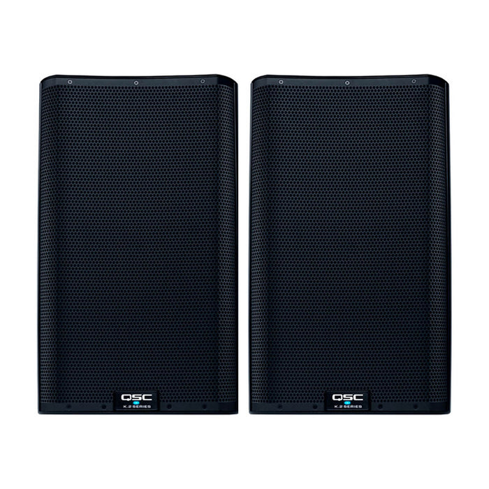 QSC K12.2 Two-Way 12" 2000W Powered Portable PA Speaker with Integrated Speaker Processor (Pair)