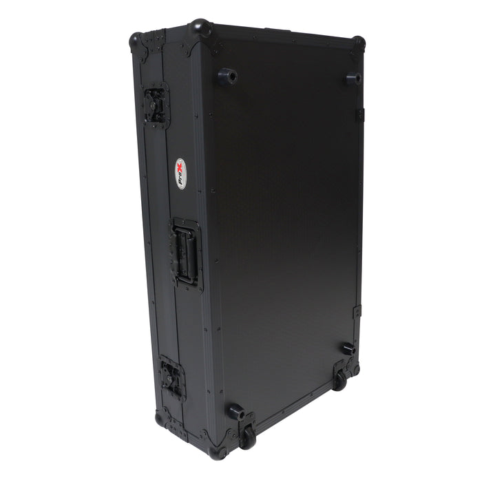 ProX ATA Flight Case For Pioneer XDJ-AZ DJ Controller with Laptop Shelf 1U Rack Space, Wheels and LED - Black