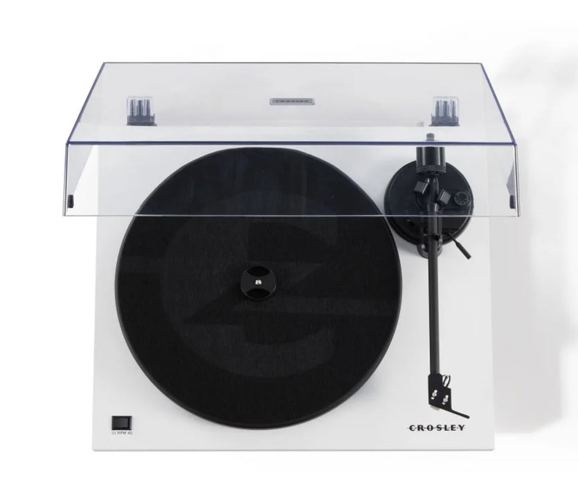 Crosley C6B-WH Belt-Drive Bluetooth Turntable Record Player with Adjustable Tone Arm, White