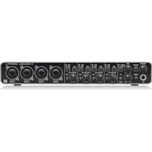 Behringer U-PHORIA UMC404HD Desktop 4x4 USB 2.0 Audio/MIDI Interface (Open Box)