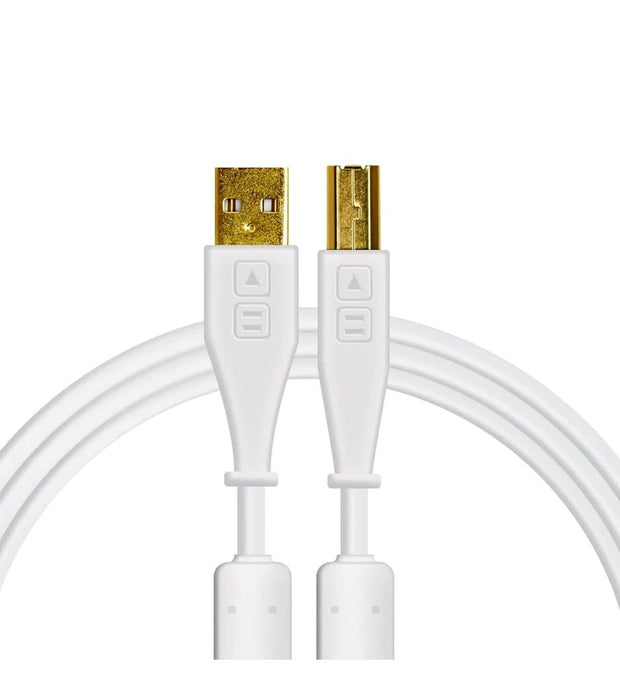 Chroma Cables: Audio Optimized USB Cables - USB A to USB B White Straight (Open Box)