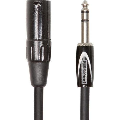 Roland Black Series Balanced interconnect cable—1/4-inch TRS male to XLR male, 10ft / 3m - RCC-10-TRXM (Open Box)