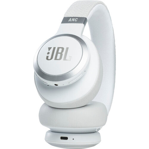 JBL Live 660NC Noise-Canceling Wireless Over-Ear Headphones (White)