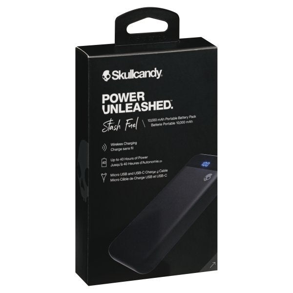 Skullcandy Stash Fuel 10,000 mAh Portable Battery Pack - Black (Open Box)