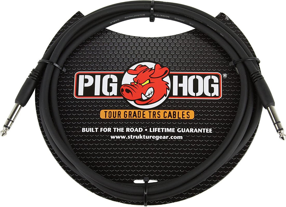 Pig Hog PTRS06 High Performance 1/4" TRS Instrument Cable, 6 Feet