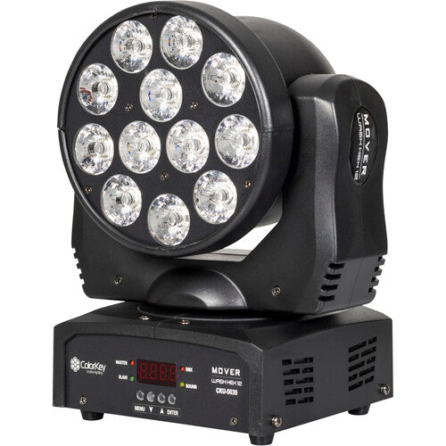 ColorKey Mover Wash HEX 12 6-In-1 RGBWA-UV LED Moving Head (Open Box)