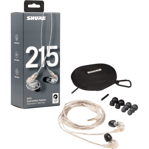 Shure SE215 Pro Sound-Isolating Earphones Clear (Open Box)