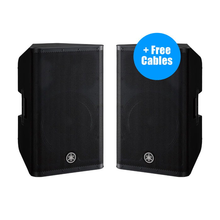 Yamaha DXR12mkII 12 1100W 2-Way Active Loudspeaker Bundle with Cables
