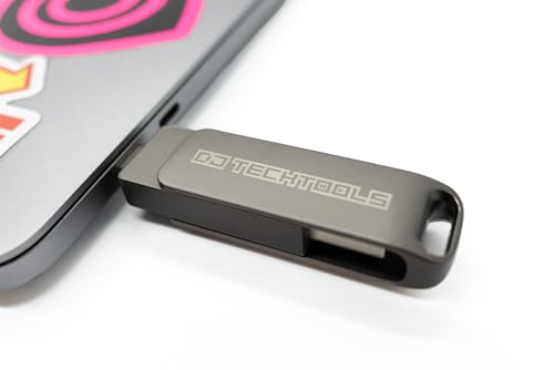 DJ TechTools Chroma USB Drive, Dual USB-A/USB-C, High-Speed USB 3.2 for Rekordbox (Space Gray, 128, GB)