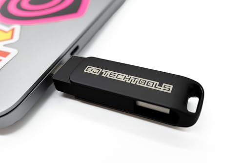 DJ TechTools Chroma USB Drive, Dual USB-A/USB-C, High-Speed USB 3.2 for Rekordbox (Black, 256, GB)