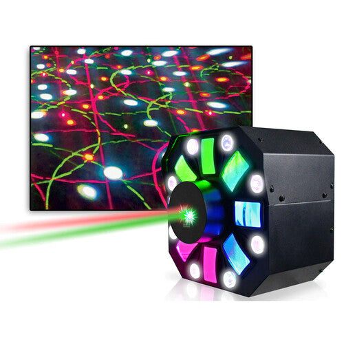 Technical Pro LGMEGAx Professional DJ Multi Pattern Laser & LED Stage Effect Light with DMX (No Box)