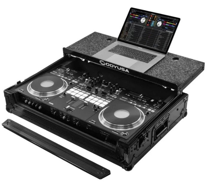Pioneer DJ DDJ-REV7 + Odyssey Case Black Label Glide Style Flight Case with Wheels
