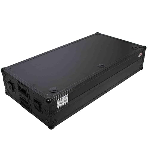 ProX DJ Z-Table MK2 Portable Z-Style DJ Table Flight Case with Handles & Wheels (Black on Black)