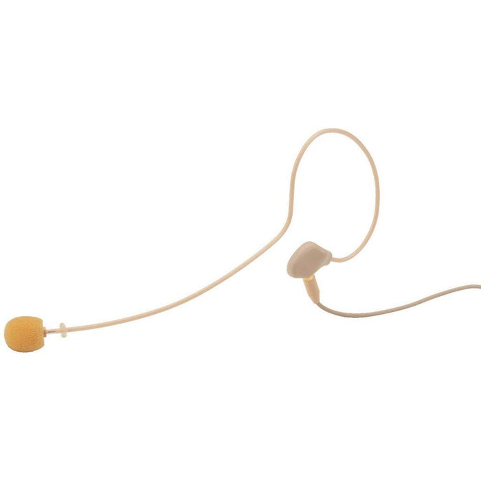 JTS CM-801F Omni-Directional Single Ear Headset Microphone, 60Hz-15kHz, Beige
