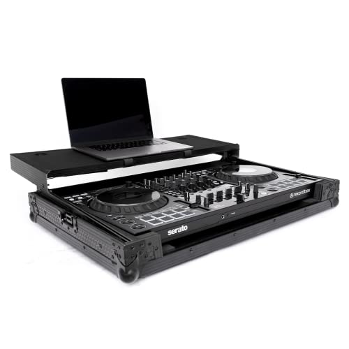 Headliner Flight Case with Laptop Platform for Pioneer DDJ-FLX10 and DDJ-1000SRT (All Black)