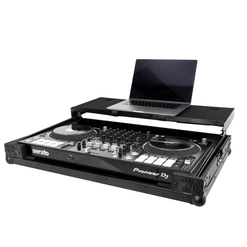 Headliner Flight Case with Laptop Platform for Pioneer DDJ-FLX10 and DDJ-1000SRT (All Black)
