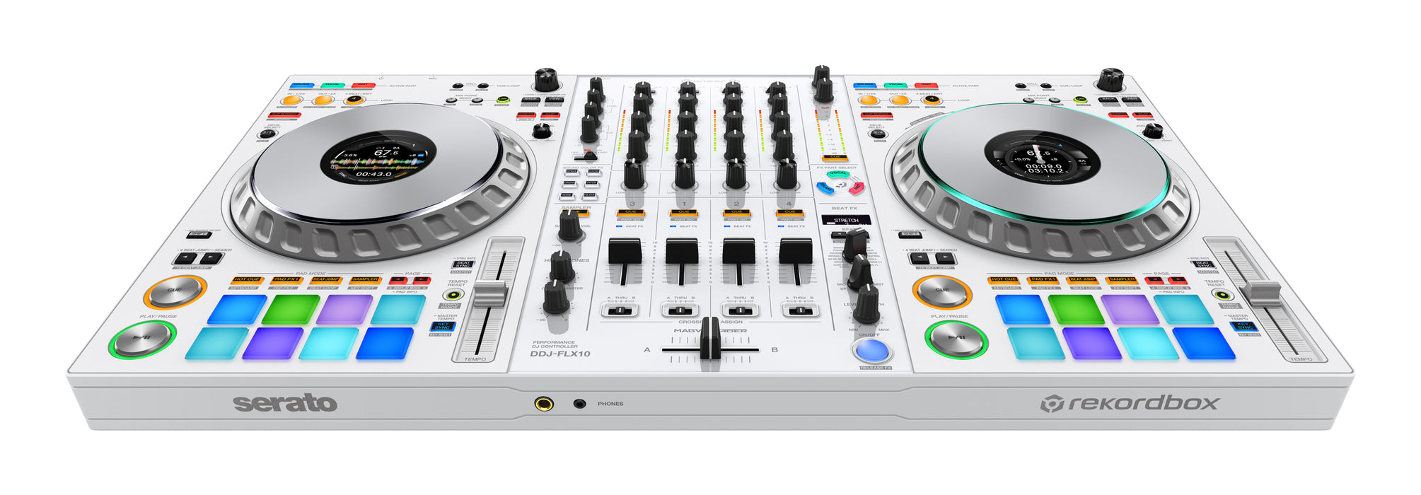 Pioneer DJ DDJ-FLX10-W Limited Edition - 4-channel DJ controller for Rekordbox & Serato - White