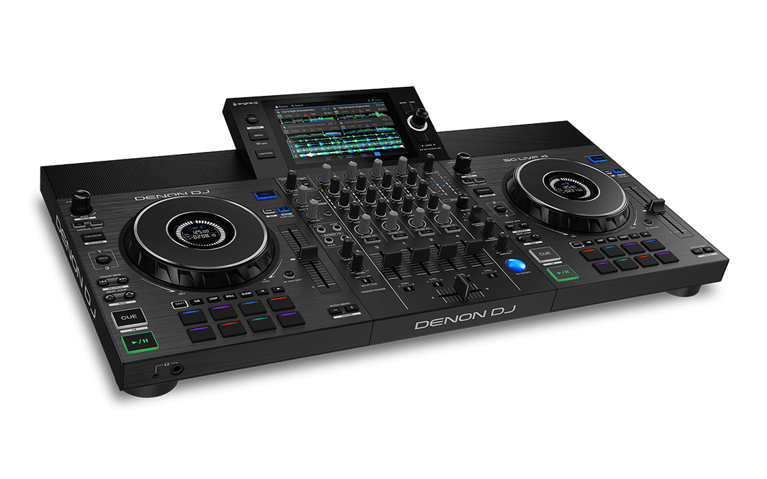 Denon DJ SC Live 4-Standalone Controller + Magma FLXGUARD DJ Controller Trolley