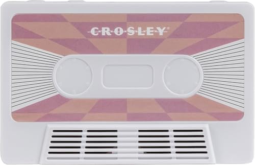 Crosley CR3045WH-CH Cassette Tape Portable Wireless Bluetooth Speaker, Pink Checkered White