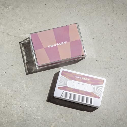 Crosley CR3045WH-CH Cassette Tape Portable Wireless Bluetooth Speaker, Pink Checkered White