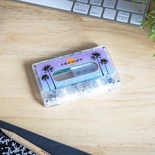 Crosley CR3045TL-VW Cassette Tape Portable Wireless Bluetooth Speaker, Vaporwave Translucent
