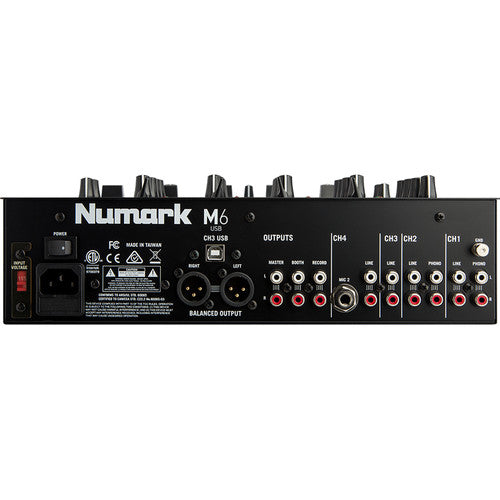 Numark M6 USB 4-Channel USB DJ Mixer (Black)