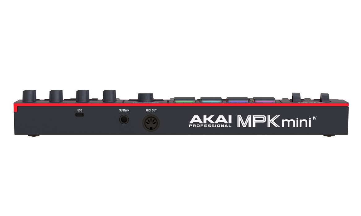 Akai Professional Mpk Mini 4 Compact Midi Controller (Black)