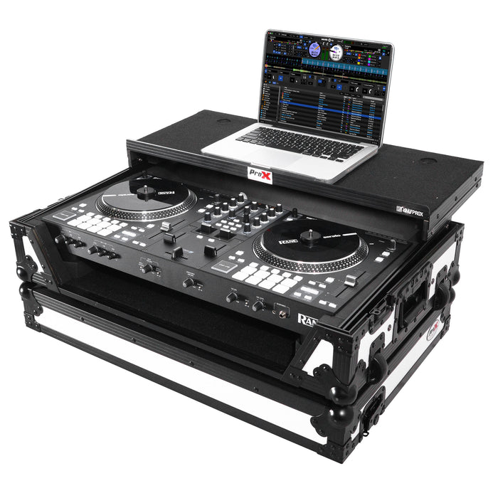 Rane DJ One MKII Performance-Ready Motorized DJ Controller + ProX XS-RANEONE WLT WH ATA Flight Case - Black on White