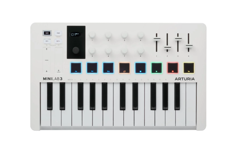 Arturia MiniLab 3 - Universal MIDI Controller - White
