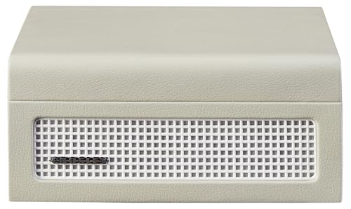 Crosley CR3517A-DU Voyager Retro Portable CD Player with Stereo Bluetooth Speakers and FM Radio, Dune