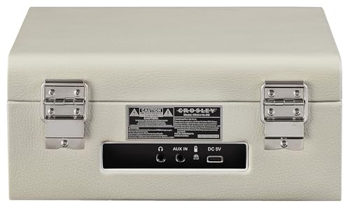 Crosley CR3517A-DU Voyager Retro Portable CD Player with Stereo Bluetooth Speakers and FM Radio, Dune