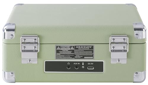 Crosley CR3505A-MT Cruiser Retro Portable CD Player with Stereo Bluetooth Speakers and FM Radio, Mint