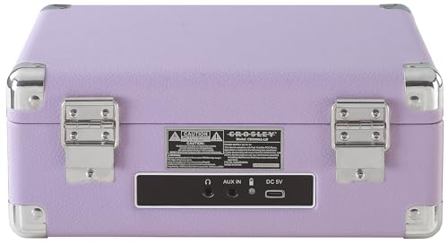 Crosley CR3505A-LN Cruiser Retro Portable CD Player with Stereo Bluetooth Speakers and FM Radio, Lavender