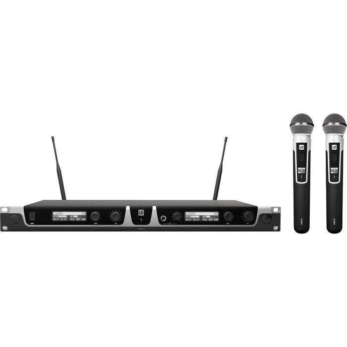 LD Systems U505 HHD 2 - Wireless Microphone System with 2-Dynamic Handheld Microphones - 470 - 490 MHz
