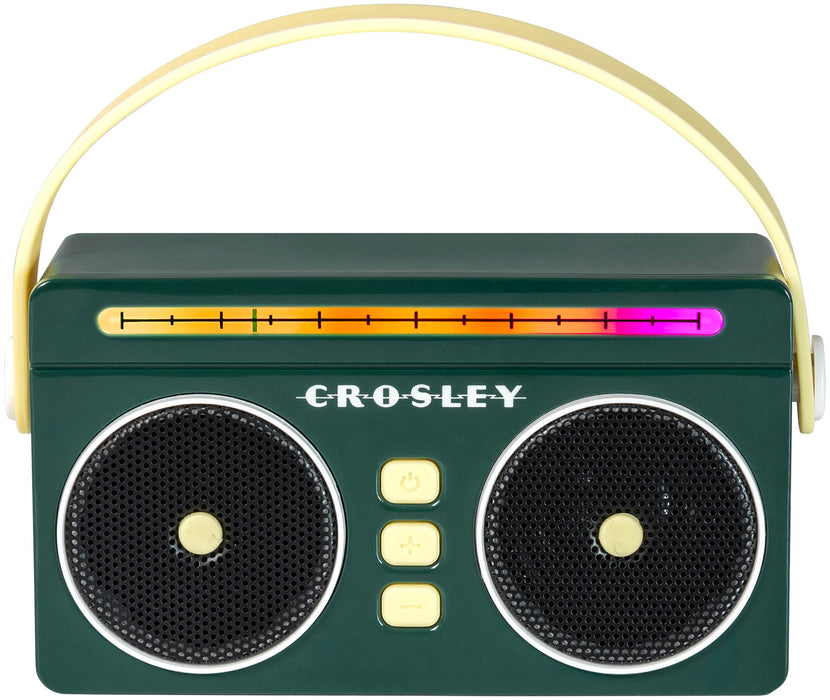 Crosley CR3050A-JU Mini Boombox Retro Portable Bluetooth Speaker with LED Lights, Juniper