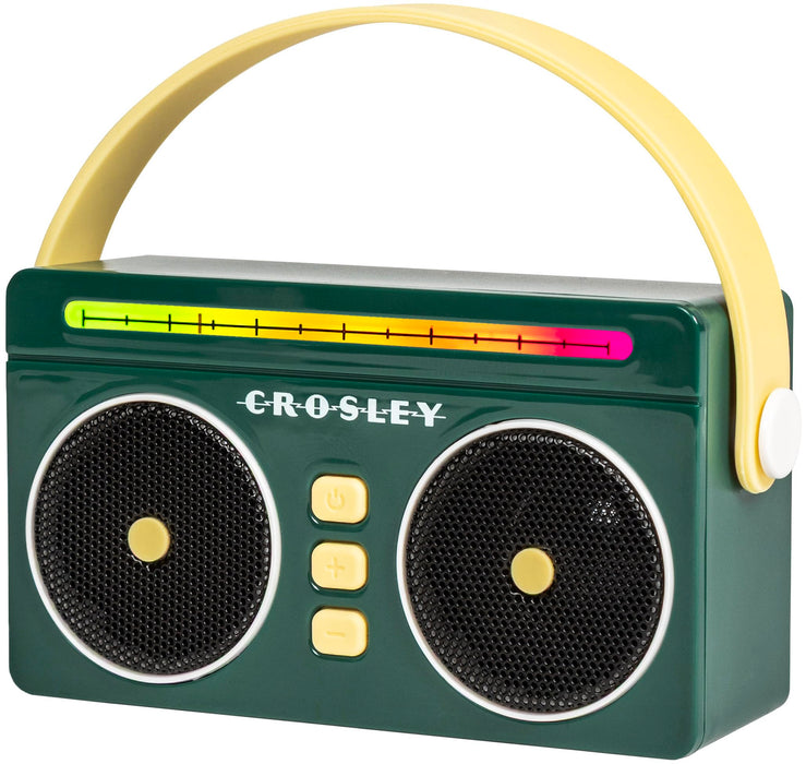 Crosley CR3050A-JU Mini Boombox Retro Portable Bluetooth Speaker with LED Lights, Juniper