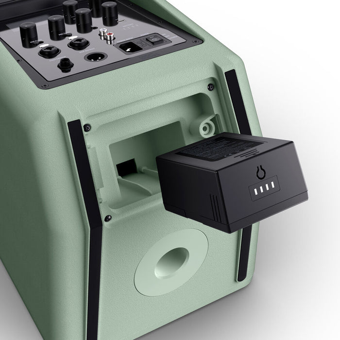 LD Systems ANNY 8 Portable Battery-Powered 8" Bluetooth PA Speaker with Mixer and Bodypack/Headset Mic (Green)