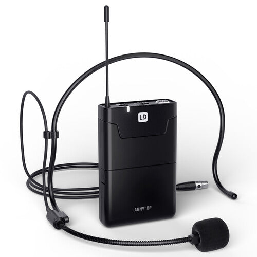 LD Systems ANNY 8 Portable Battery-Powered 8" Bluetooth PA Speaker with Mixer and Bodypack/Headset Mic (Gray)