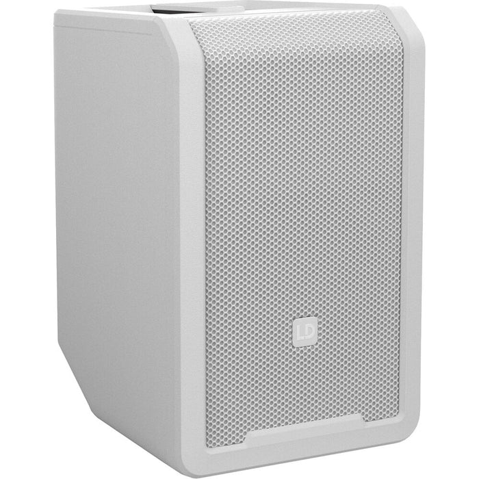 LD Systems ANNY 8 Portable 8" Battery-Powered Bluetooth PA Speaker with Handheld Wireless Mic (White)