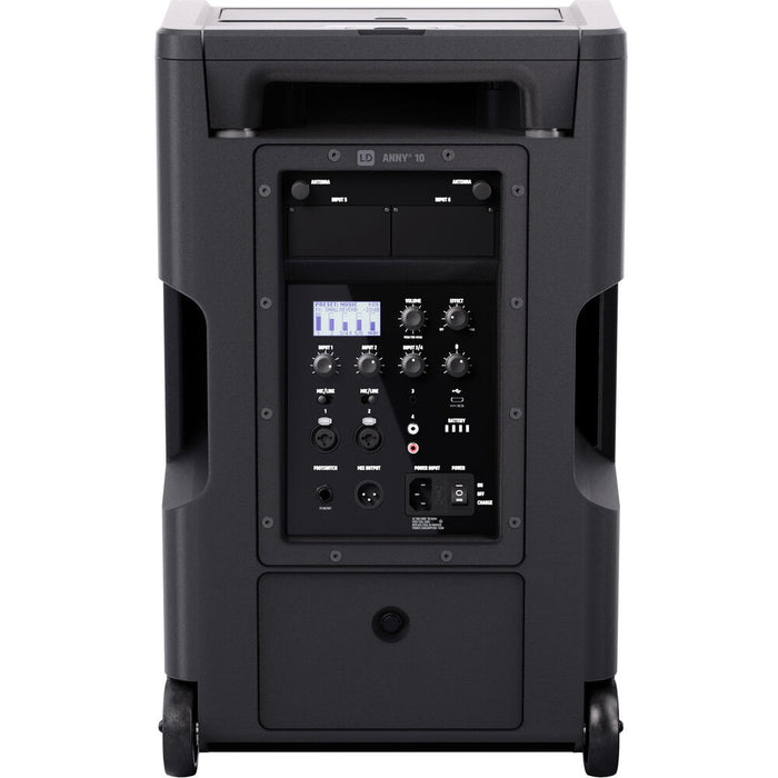 LD Systems ANNY 10 HHD Battery-Powered Bluetooth 10" PA Speaker with 1 Handheld Microphone (B51: 512 to 542 MHz)