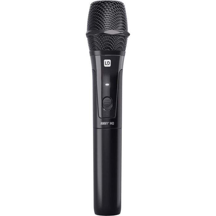LD Systems ANNY 10 HHD Battery-Powered Bluetooth 10" PA Speaker with 1 Handheld Microphone (B51: 512 to 542 MHz)