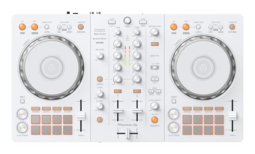 Pioneer DJ DDJ-FLX4 2-deck rekordbox and Serato DJ Controller - White, Limited Edition (Open Box)